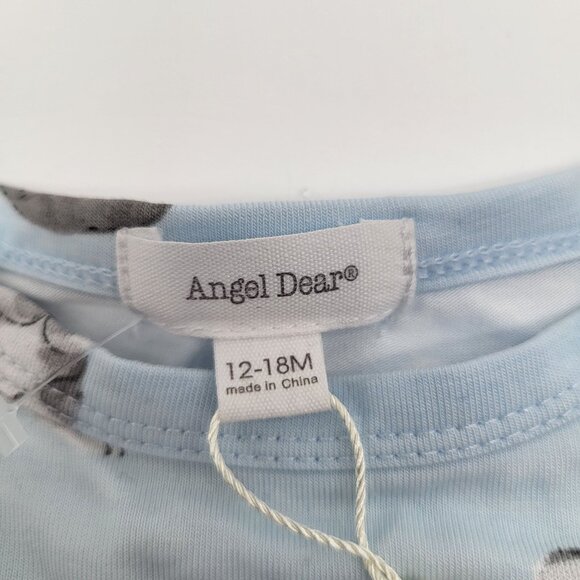 ANGEL DEAR Baby 12-18M Puppy Dogs All Over Print Long Sleeve Bodysuit Bamboo NWT - Picture 3 of 3